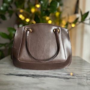 Vintage Bienen-Davis Brown Leather Handbag